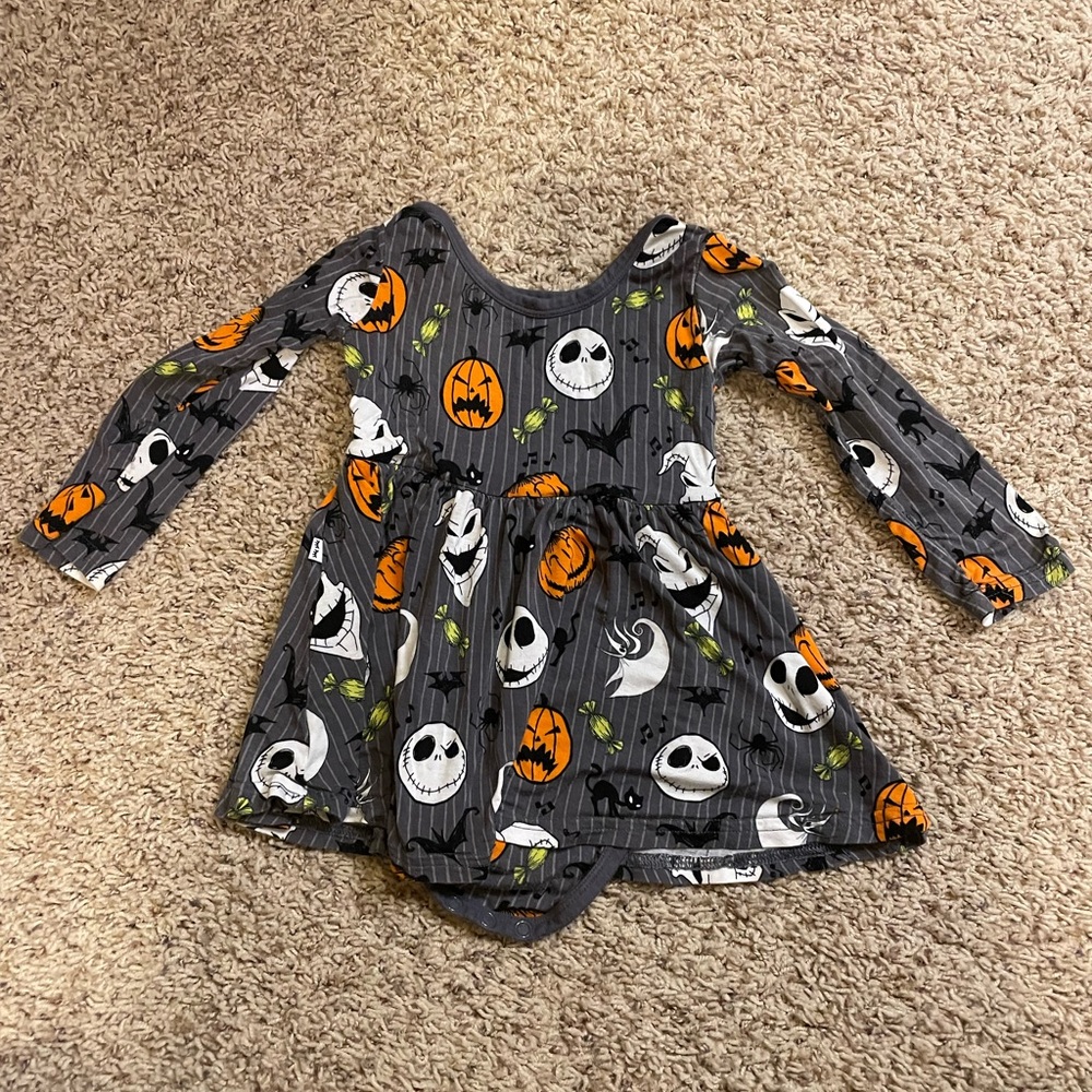 Like New, Nightmare Before Christmas Bodysuit with twirl skirt. Little Sleepies.